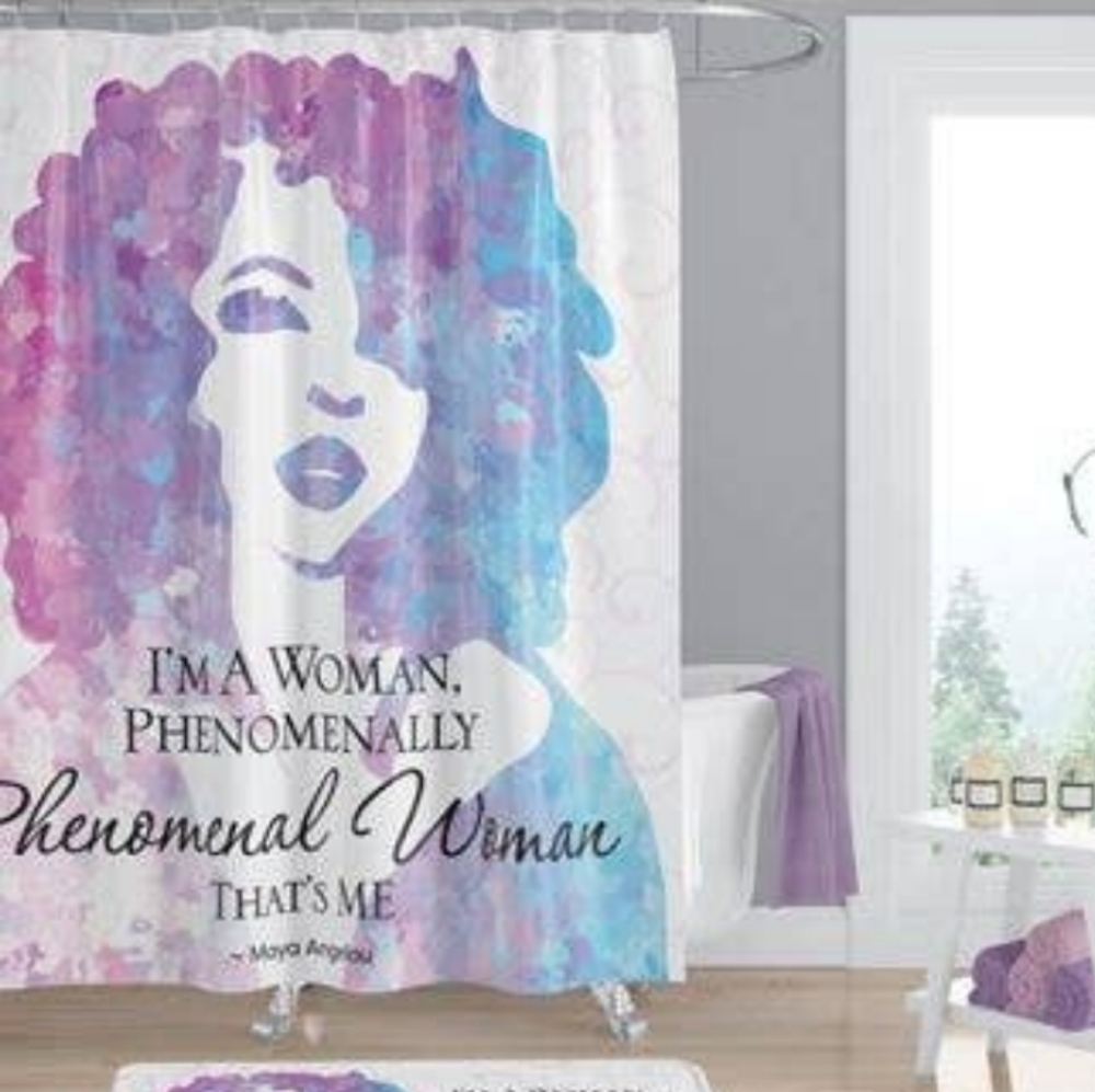 Shower Curtain w/Matching Rug